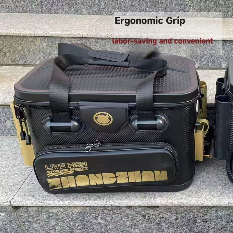 Fishing Kayak Crate - Portable Thickened EVA Fishing Barrel Live